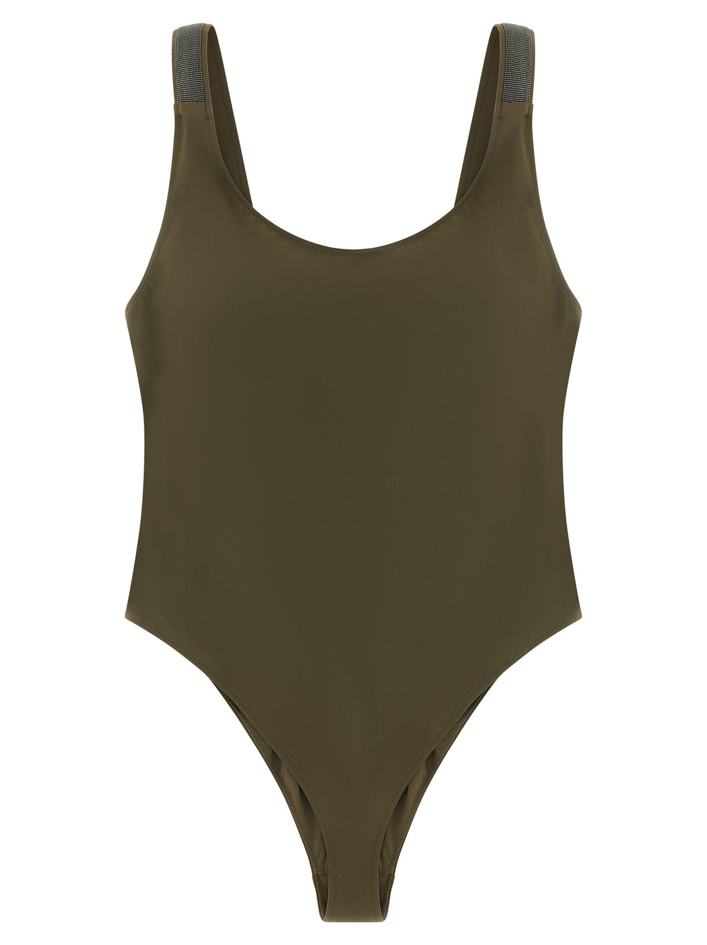 Brunello Cucinelli Bicolor Polyamide One-Piece Swimsuit