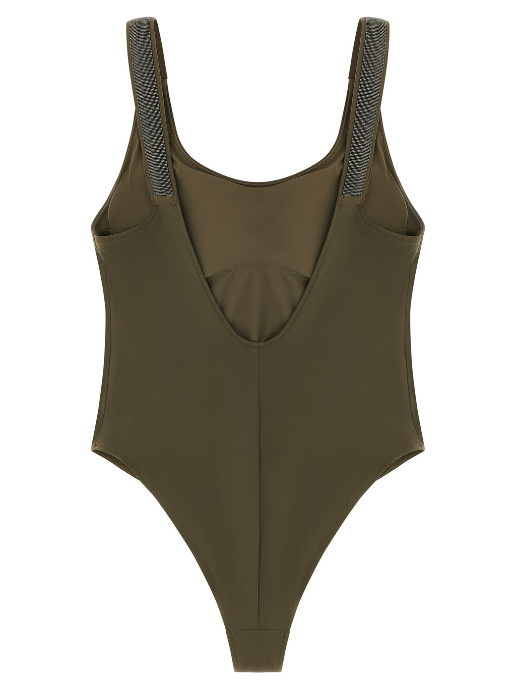 Brunello Cucinelli Bicolor Polyamide One-Piece Swimsuit