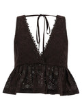 PINKO Brown Cotton Blouse