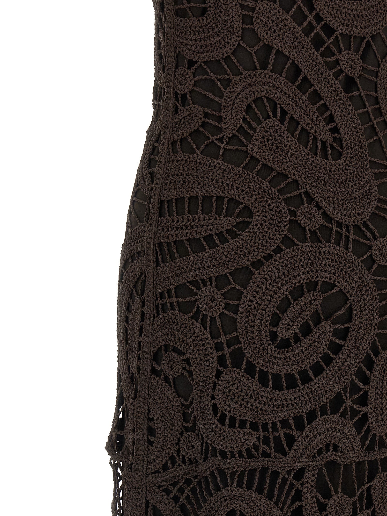 PINKO Brown Viscose Long Dress
