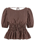 PINKO Brown Viscose Pattern Shirt