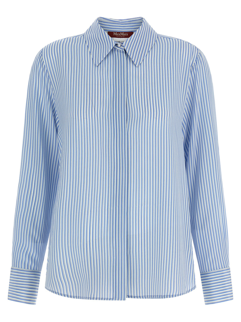 Max Mara Blue Silk Blouse