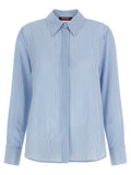 Max Mara Blue Silk Blouse
