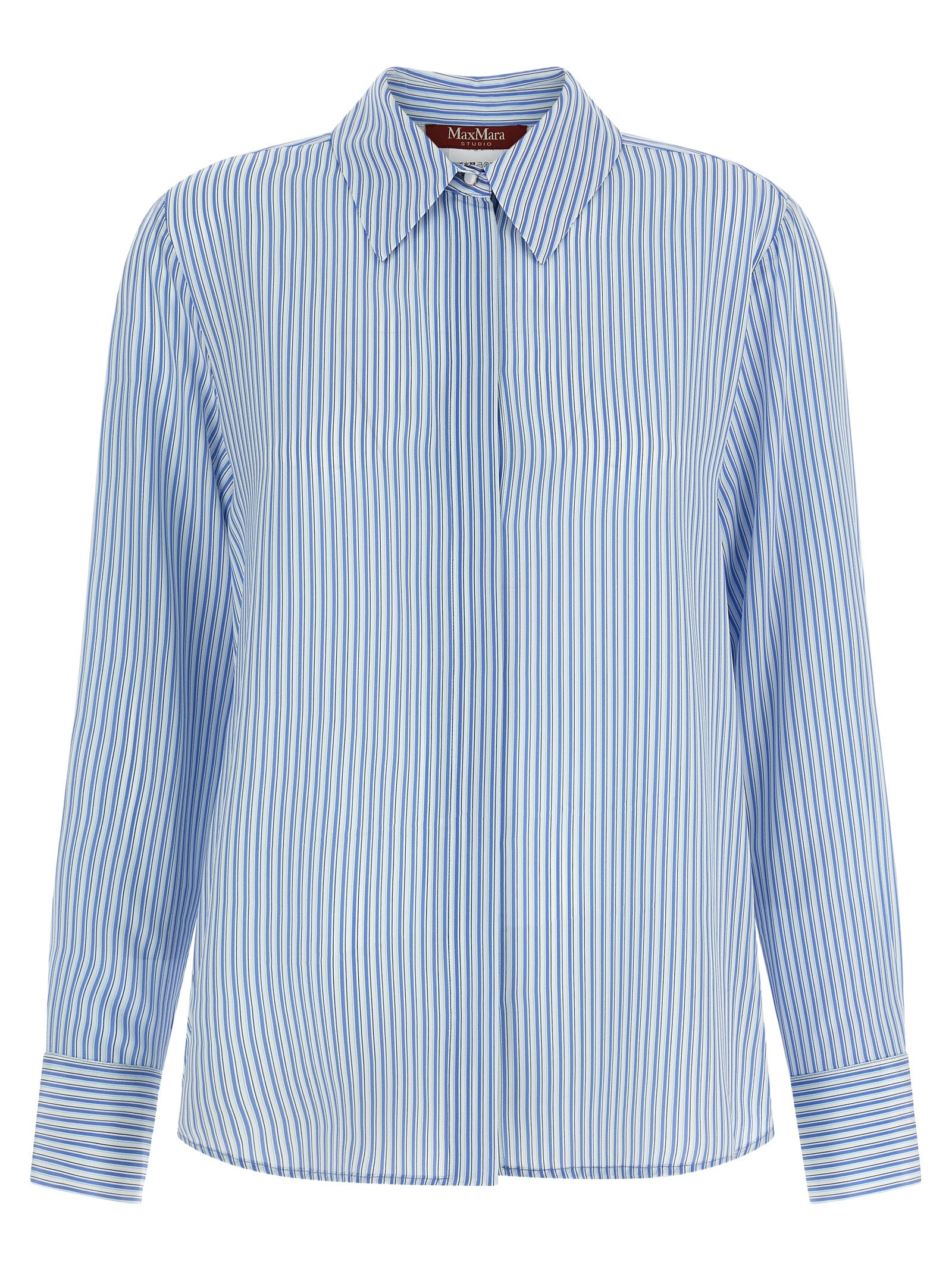 Max Mara Blue Silk Blouse
