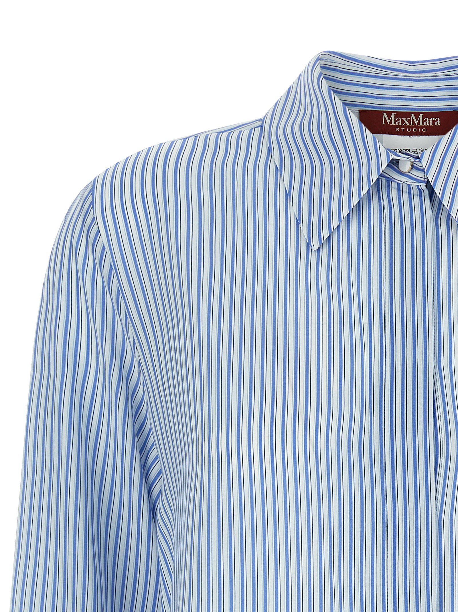 Max Mara Blue Silk Blouse