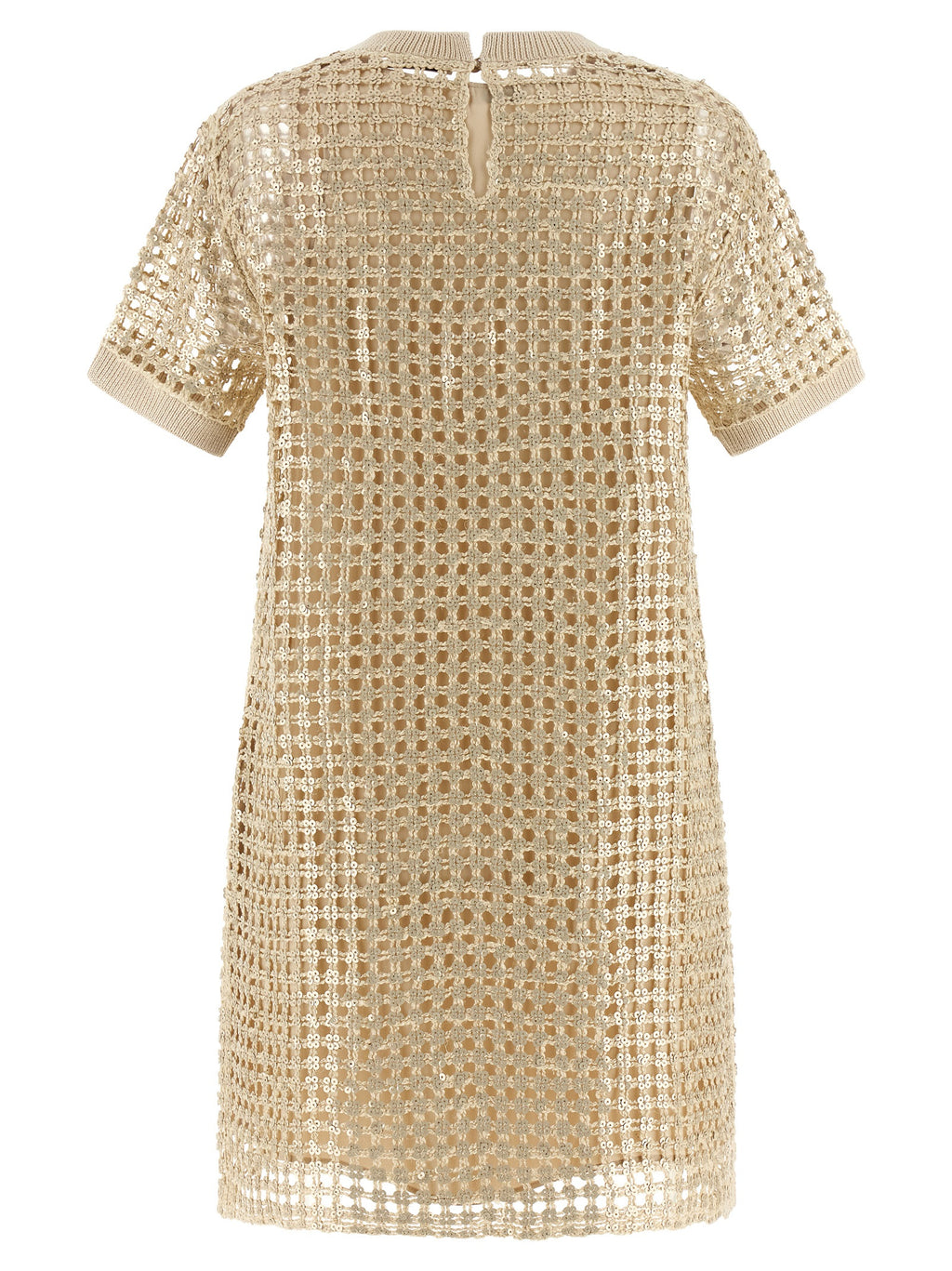 Brunello Cucinelli Bicolor Silk Short Dress