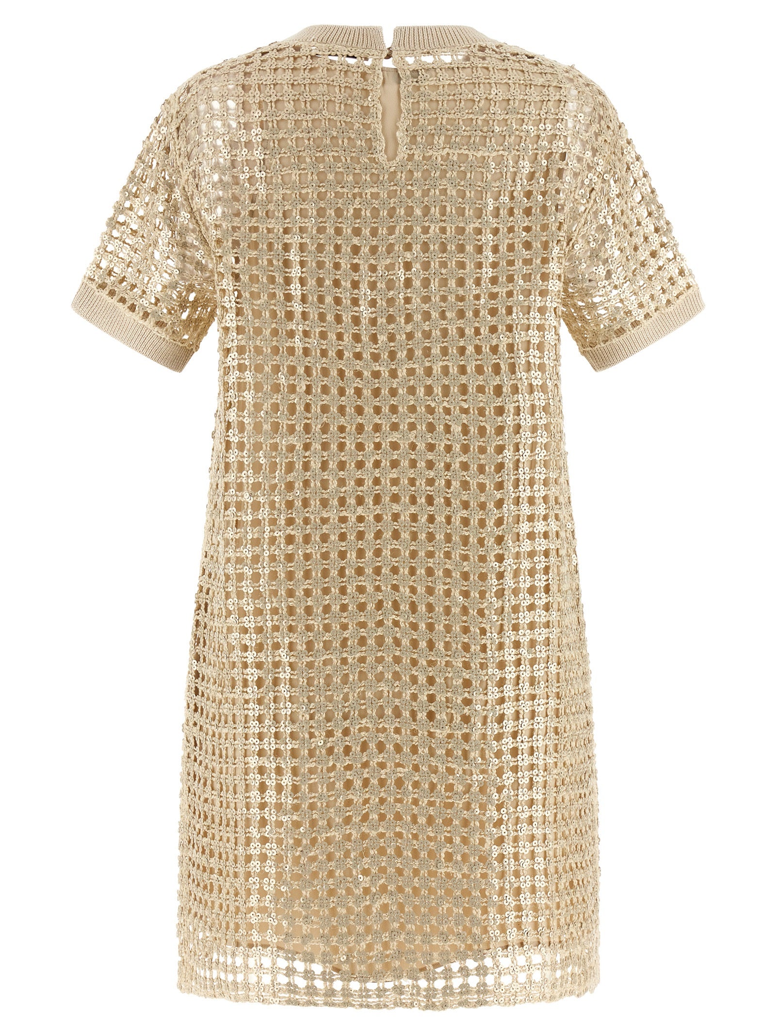 Brunello Cucinelli Bicolor Silk Short Dress