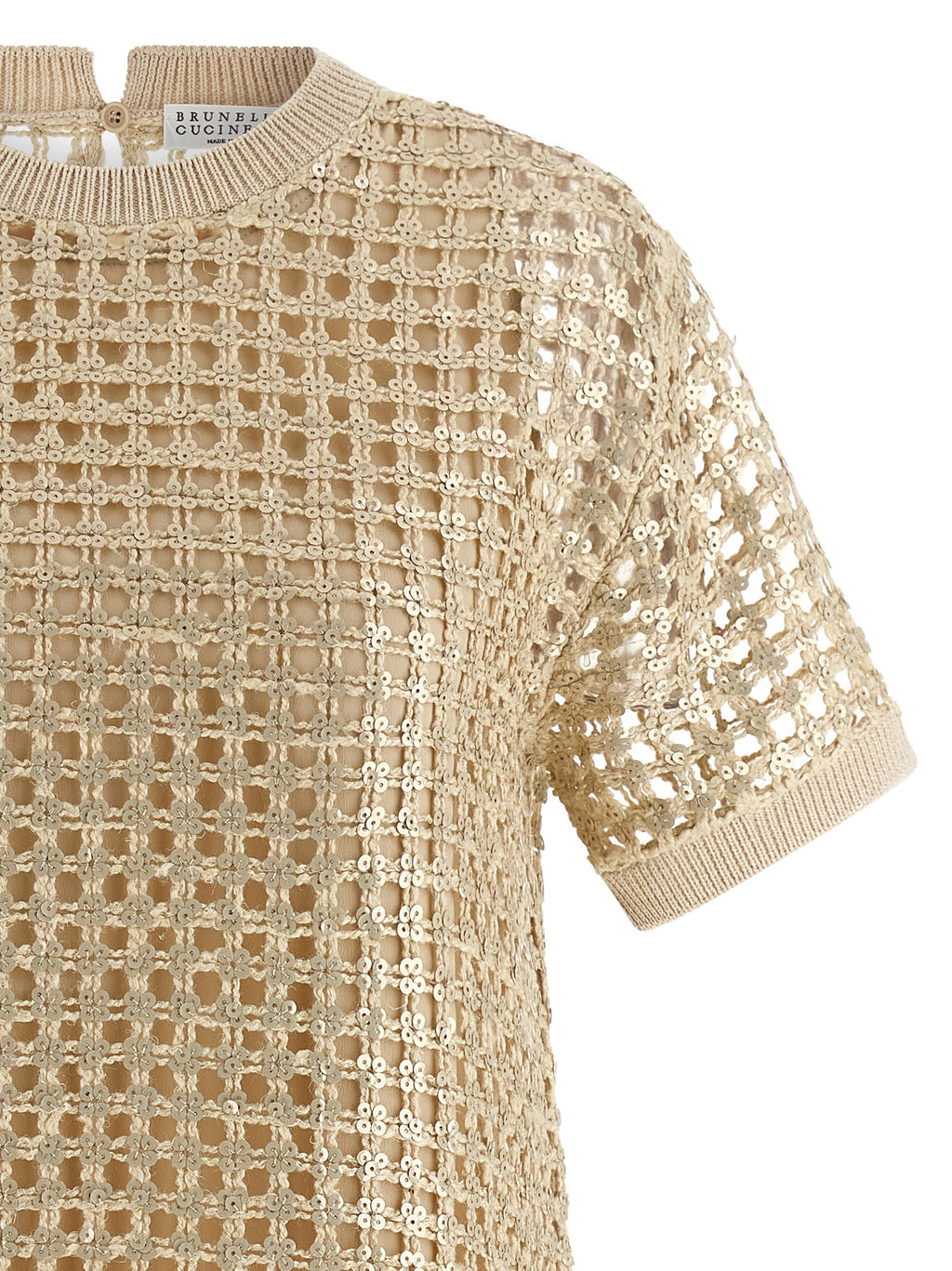 Brunello Cucinelli Bicolor Silk Short Dress