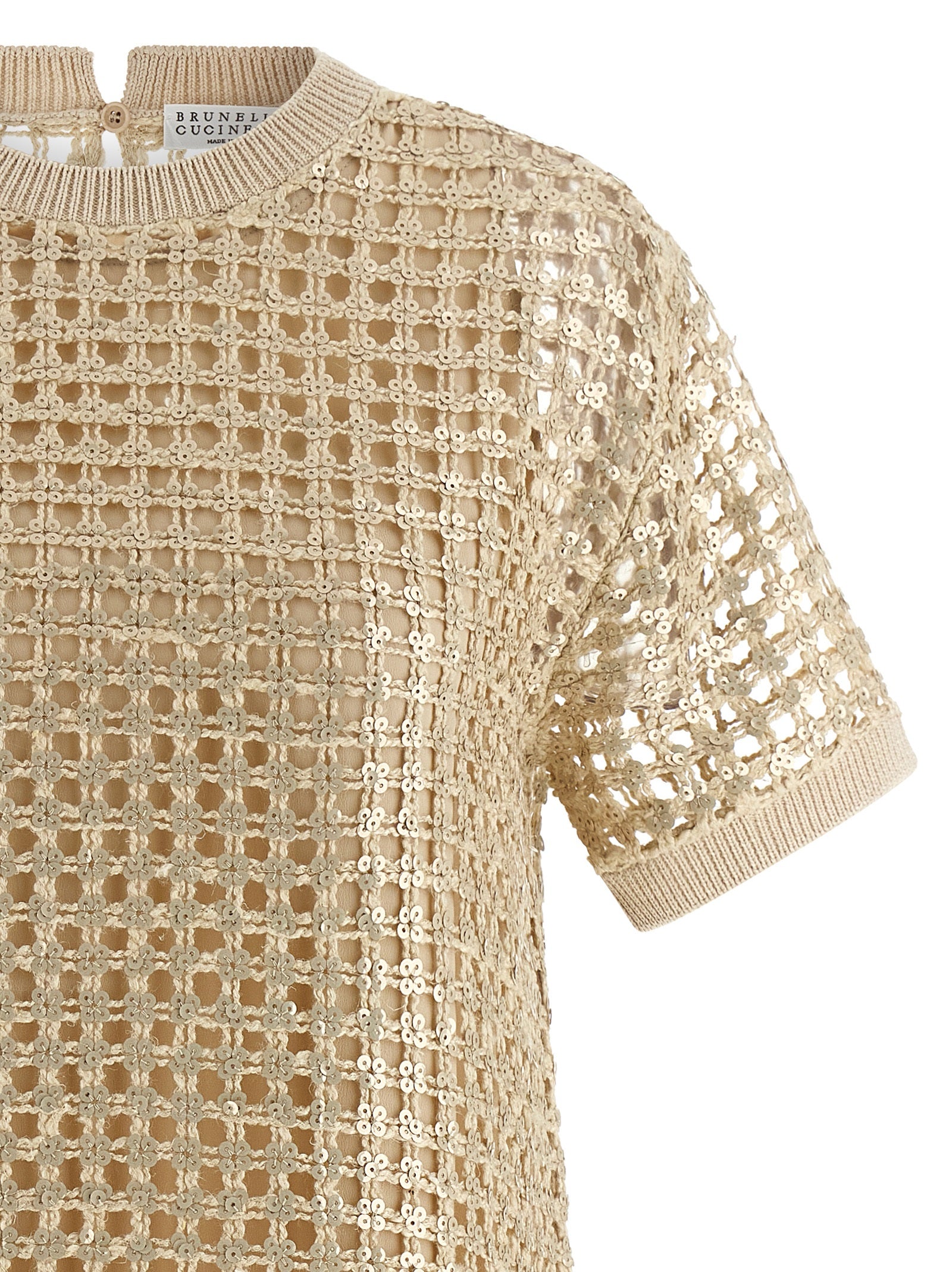 Brunello Cucinelli Bicolor Silk Short Dress