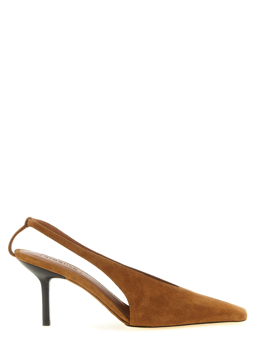 Armarium Brown Leather Mid Heel Pumps