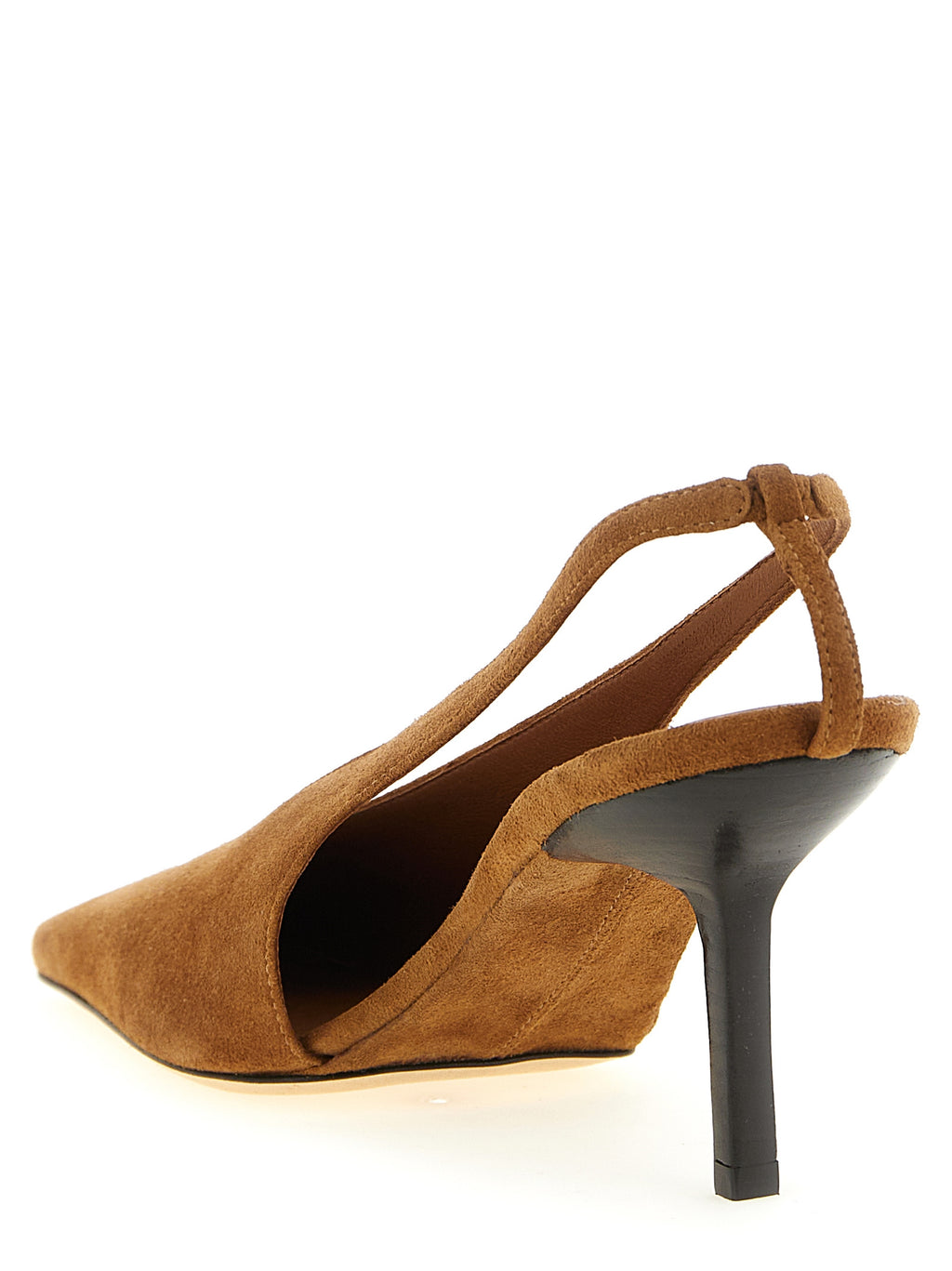 Armarium Brown Leather Mid Heel Pumps