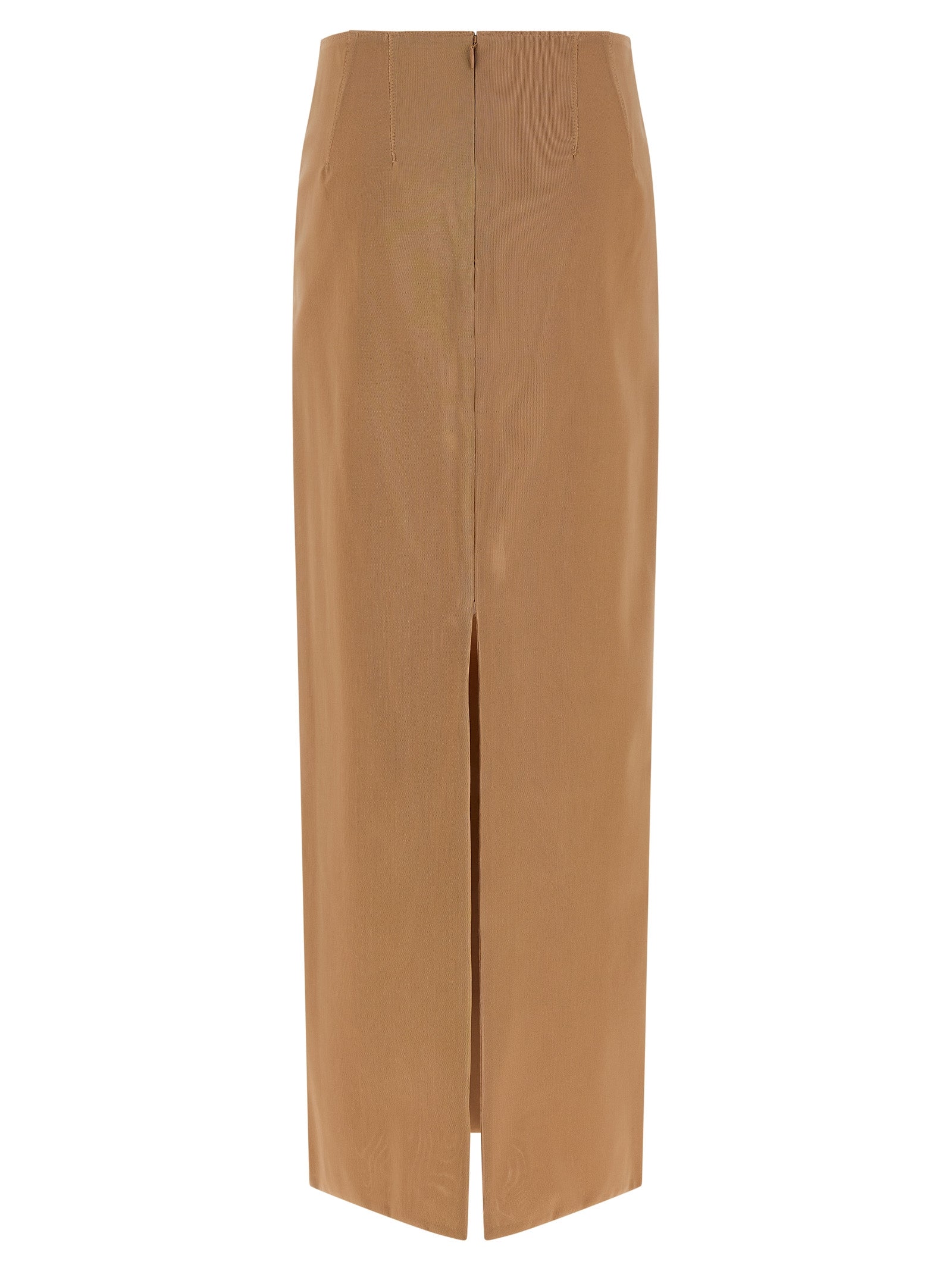Armarium Beige Polyamide Midi Skirt