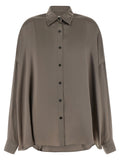 Dries Van Noten Gray Silk Blouse