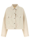 Brunello Cucinelli Beige Cotton Denim Jacket
