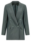 Max Mara Bicolor Virgin Wool Blazer