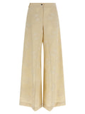 PINKO Beige Linen Flared Pants
