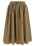 Max Mara Bicolor Polyester Midi Skirt