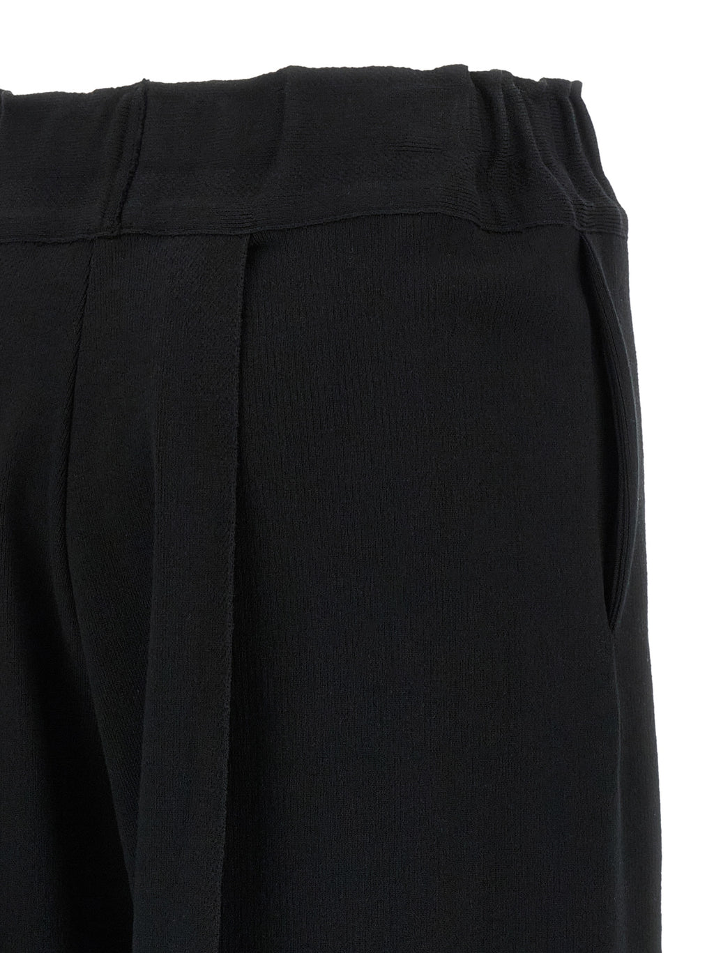 Issey Miyake Black Cotton Casual Pants