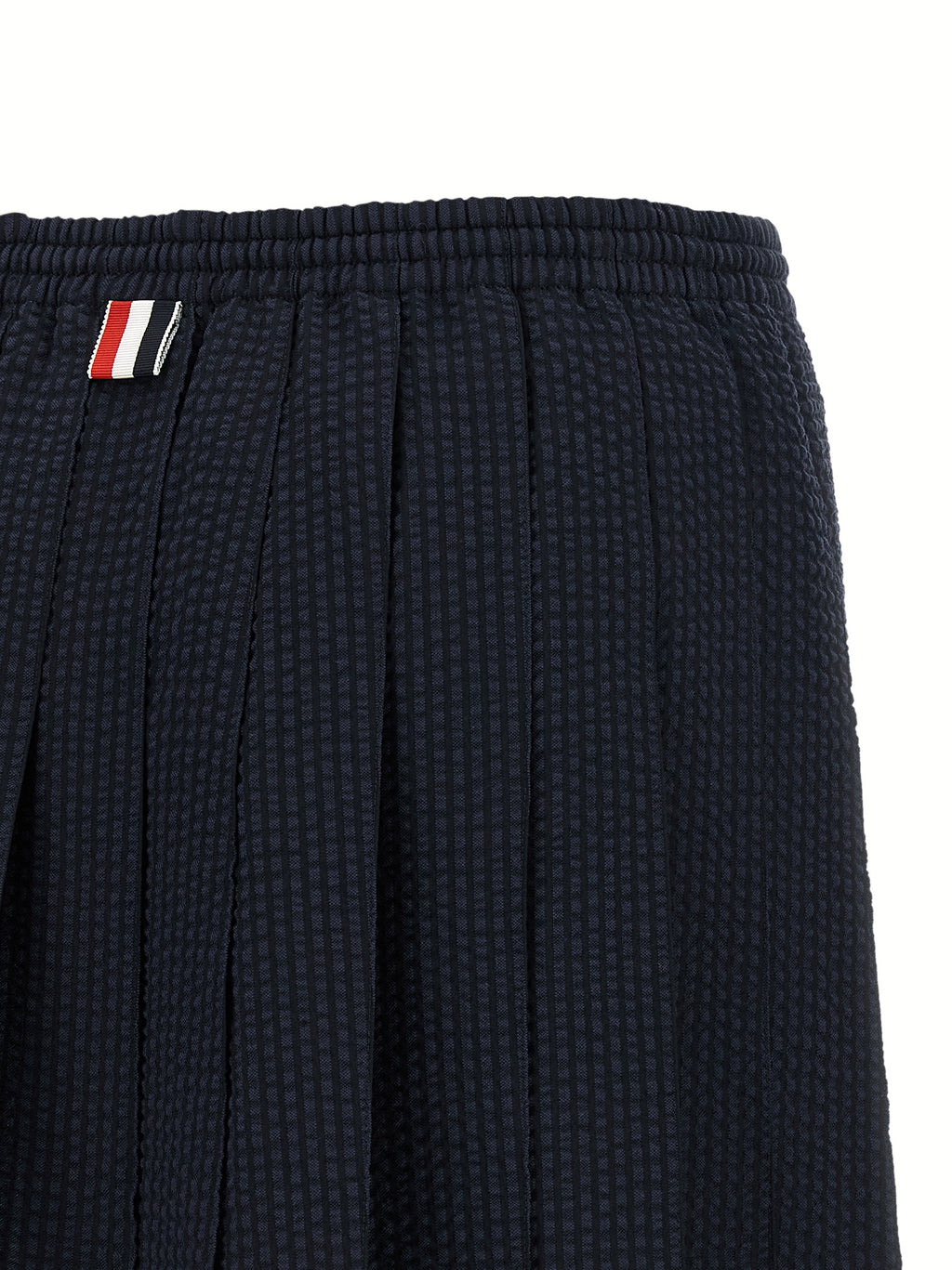 Thom Browne Seersucker Striped Mini Skirt