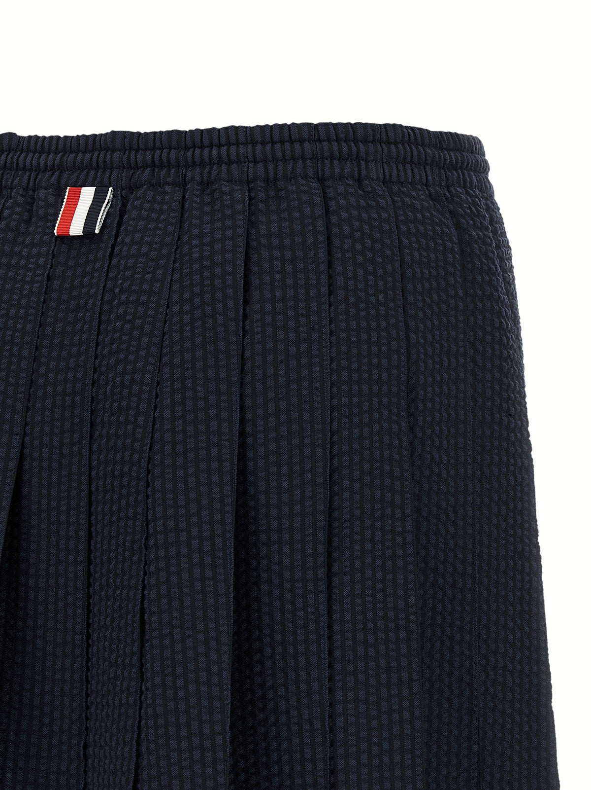 Thom Browne Seersucker Striped Mini Skirt