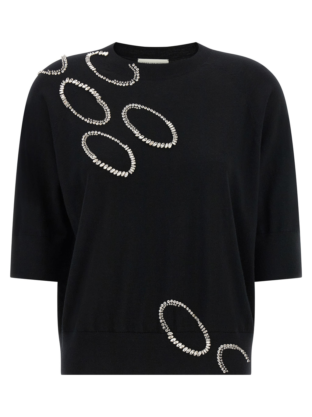 Dries Van Noten Black Merino Wool Cardigan