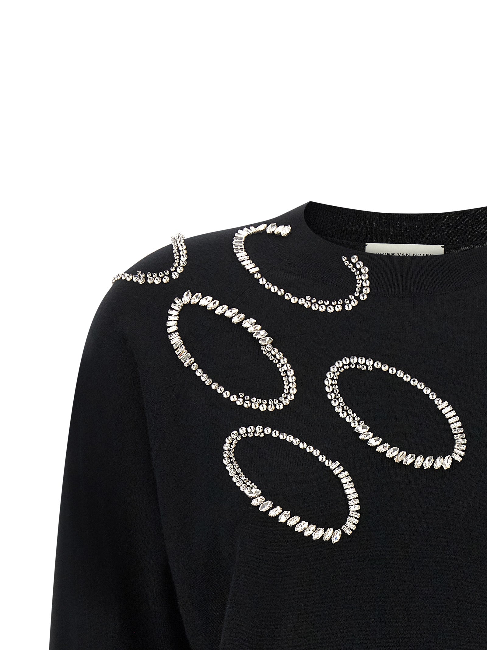 Dries Van Noten Black Merino Wool Cardigan