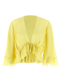Alberta Ferretti Bicolor Acetate Blouse
