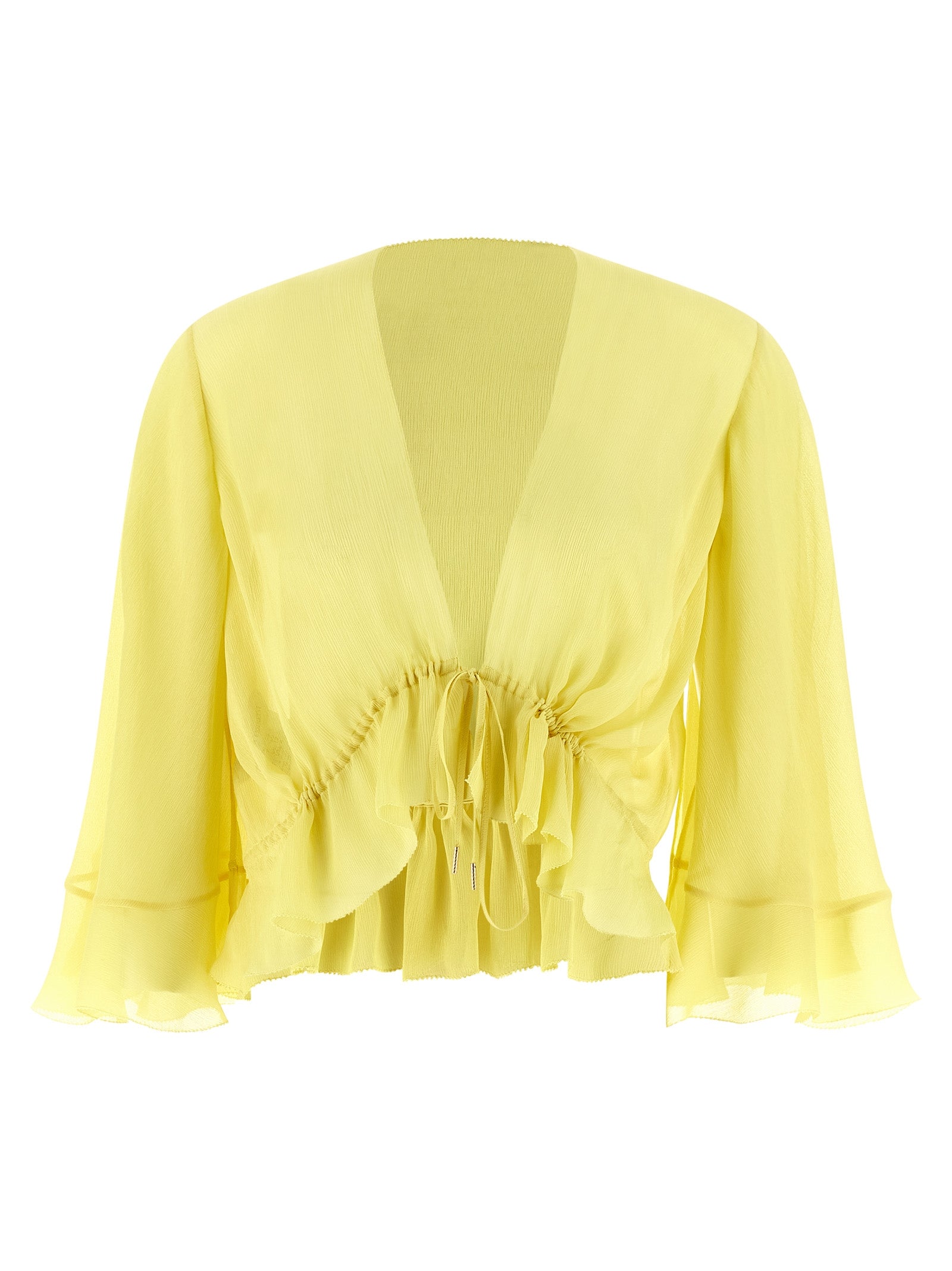 Alberta Ferretti Bicolor Acetate Blouse