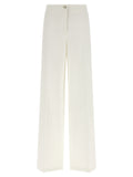 PINKO White Linen Casual Pants