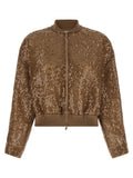 Brunello Cucinelli Brown Silk Cardigan