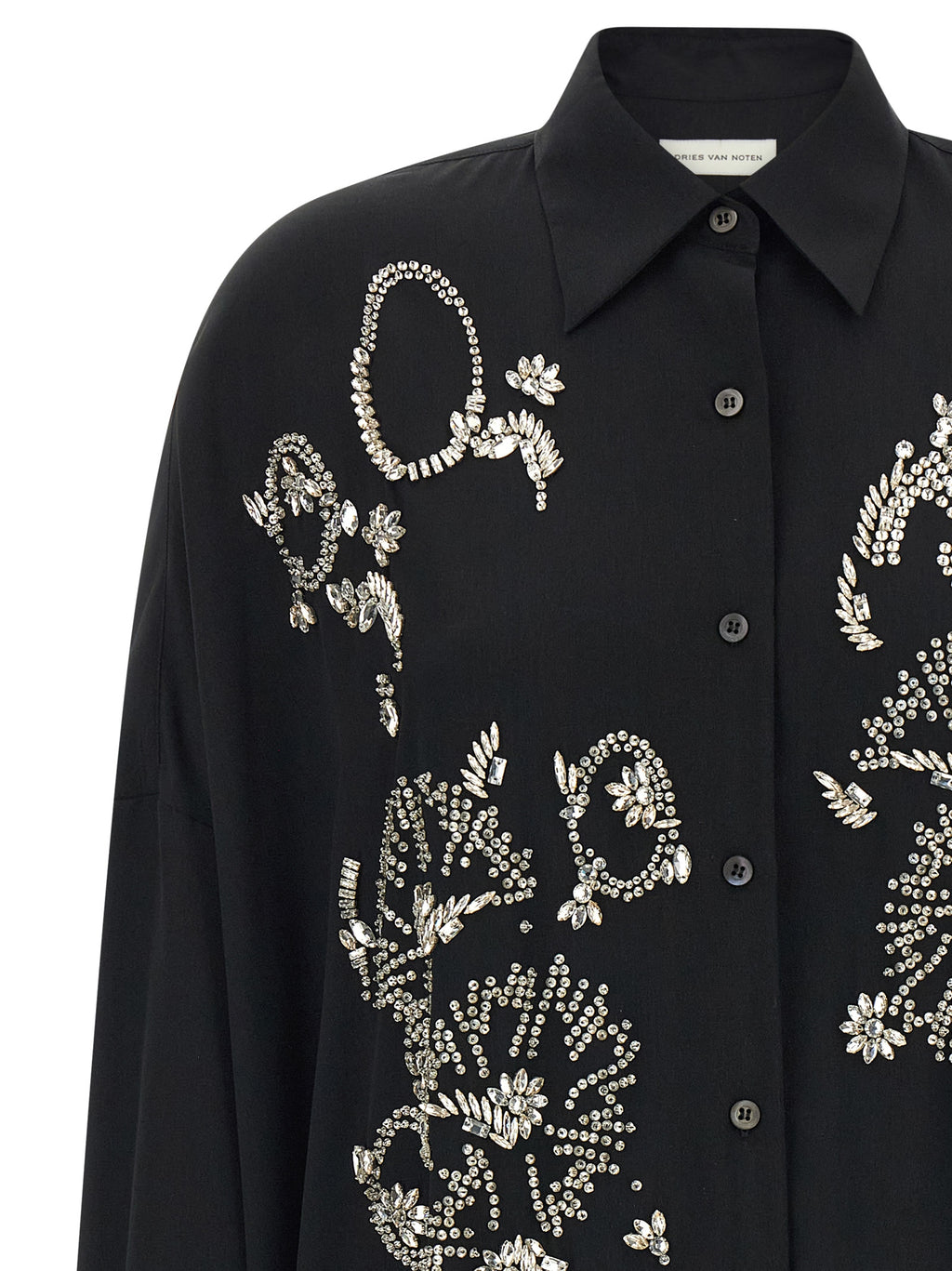 Dries Van Noten Black Polyester Blouse