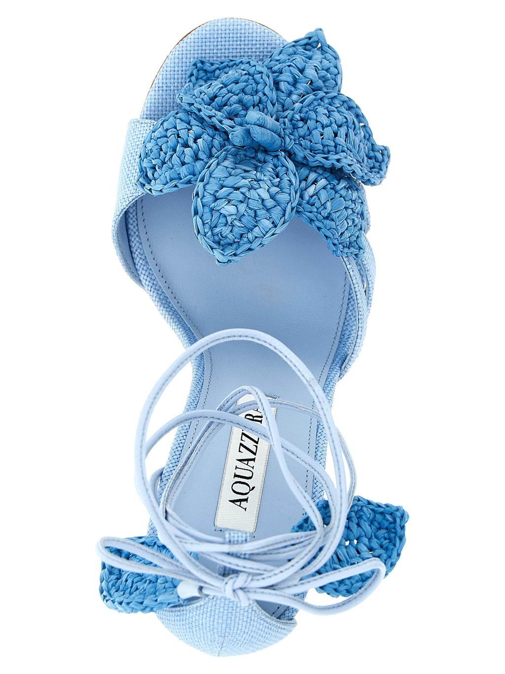 Aquazzura Blue Viscose Stiletto Heel Sandals