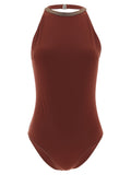Brunello Cucinelli Bordeaux Polyamide One-Piece Swimsuit