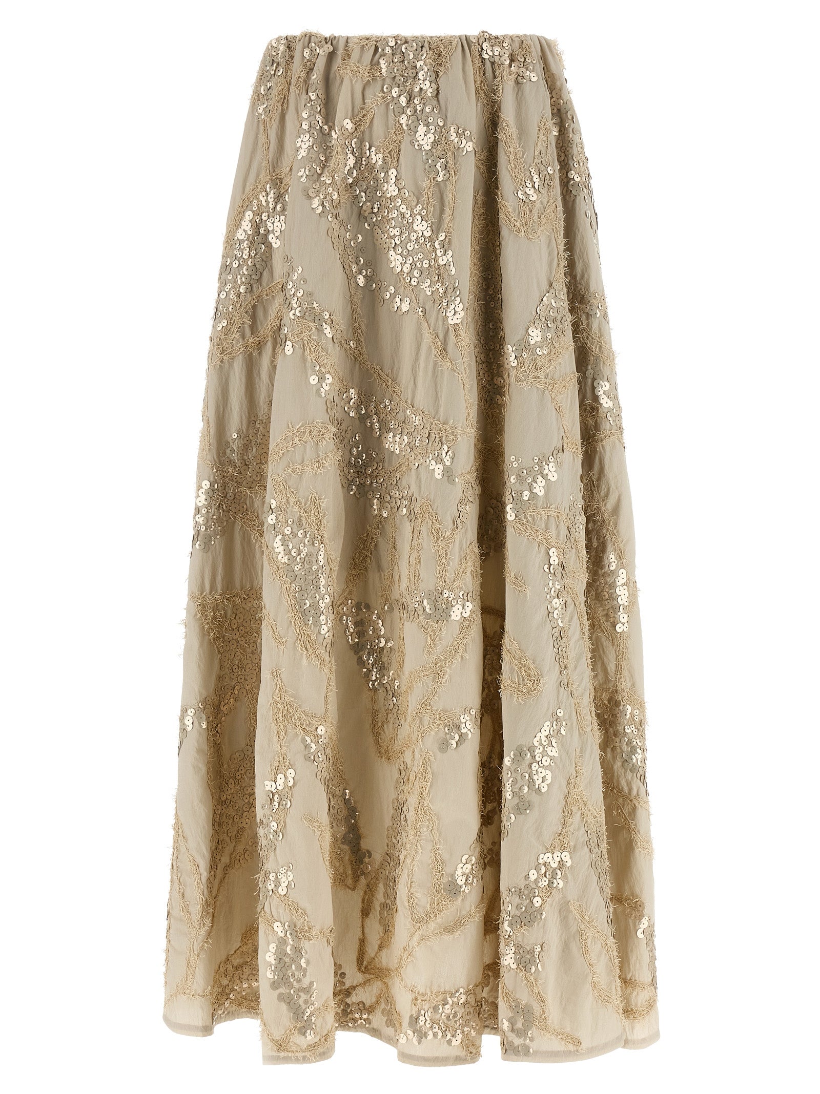 Brunello Cucinelli Beige Cotton Mini Skirt