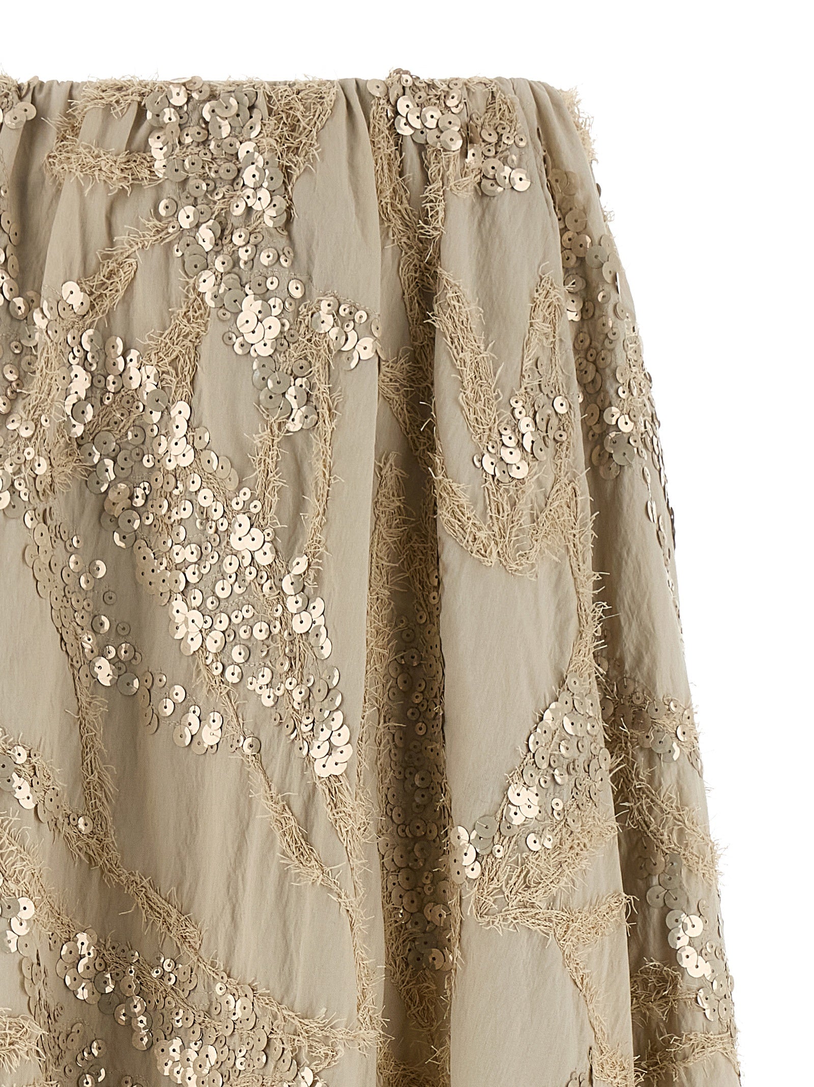 Brunello Cucinelli Beige Cotton Mini Skirt