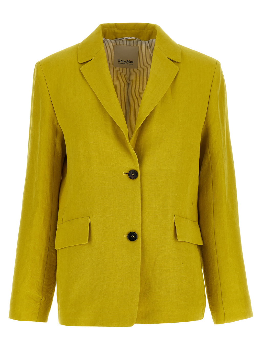 'S Max Mara Bicolor Linen Blazer