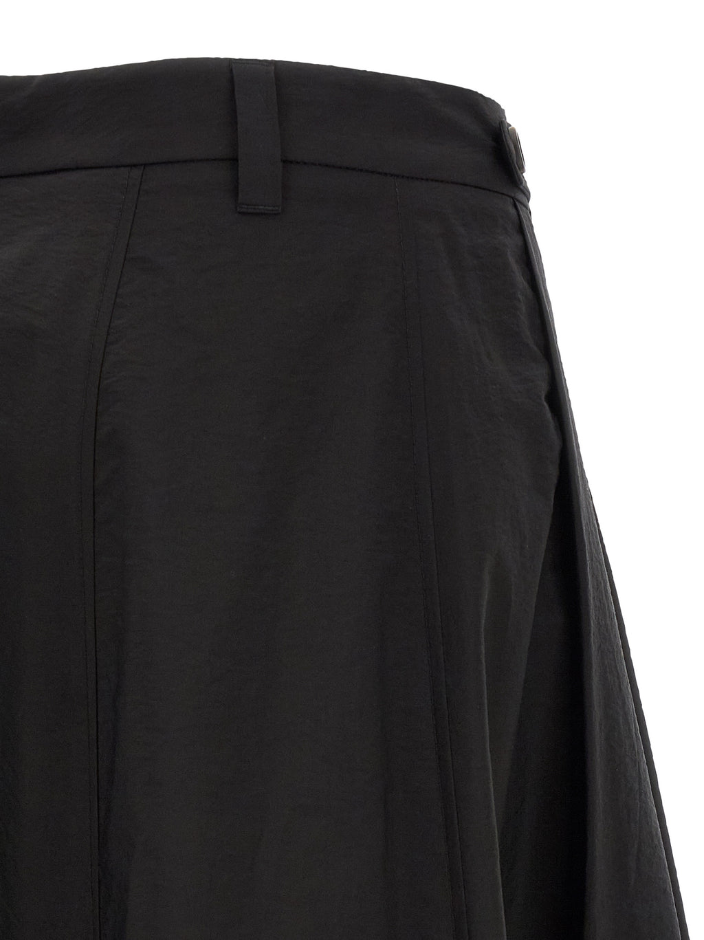 Brunello Cucinelli Black Cotton Midi Skirt