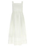 Max Mara White Cotton Long Dress
