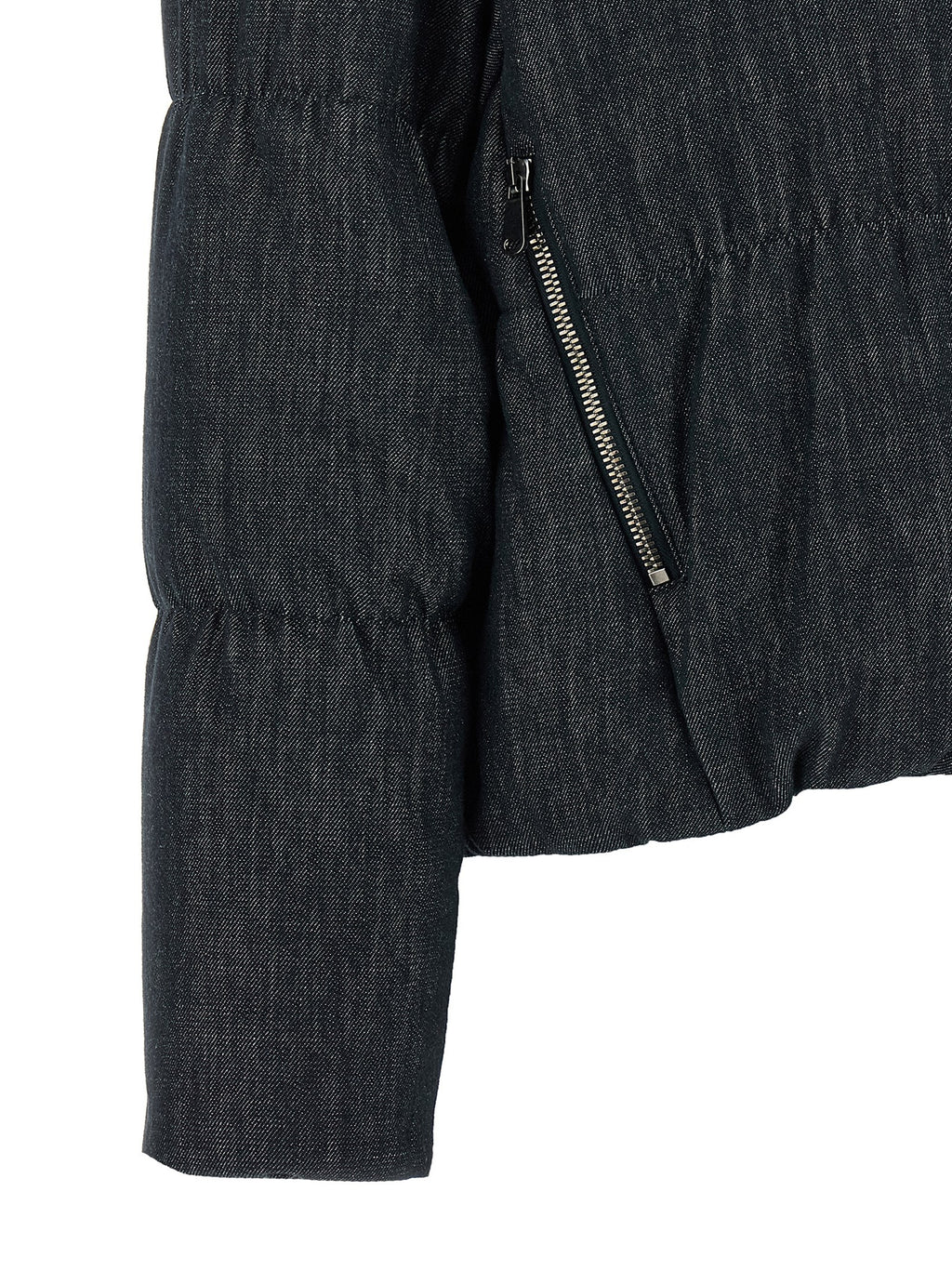 Brunello Cucinelli Blue Cotton Full-Length Jacket