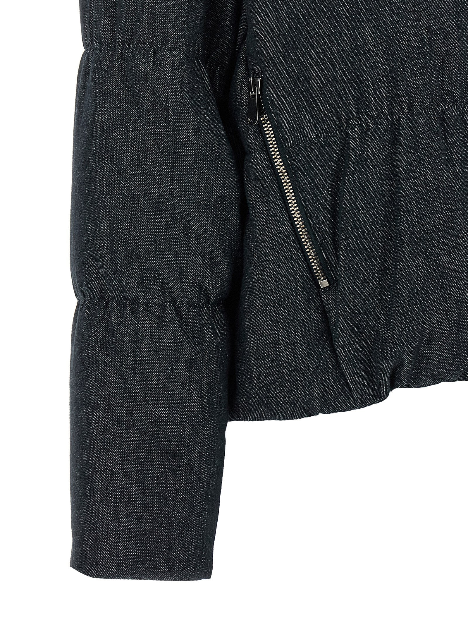 Brunello Cucinelli Blue Cotton Full-Length Jacket