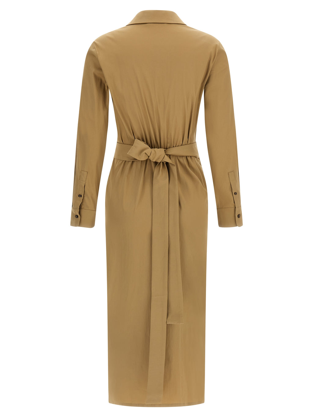 Max Mara Beige Cotton Midi Dress