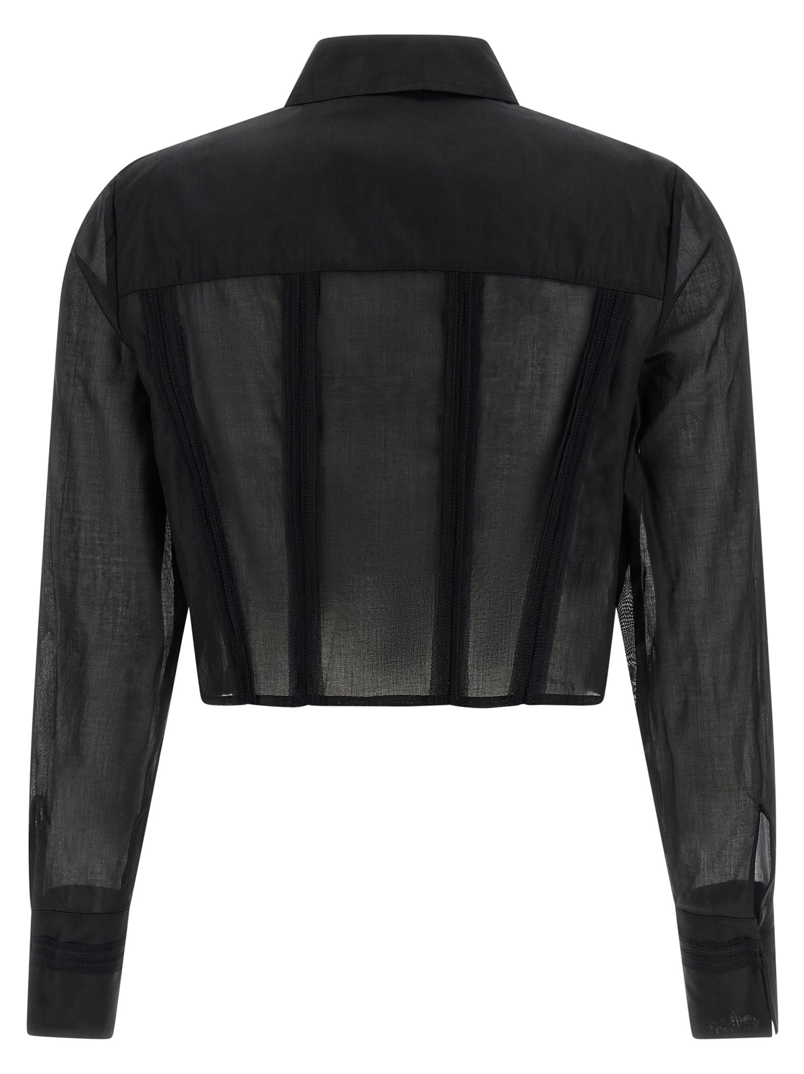 Elisabetta Franchi Black Cotton Blouse