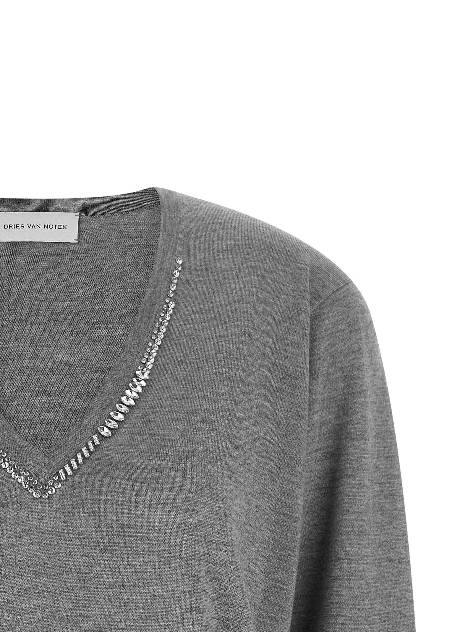 Dries Van Noten Gray Merino Wool Cardigan