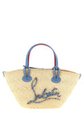 Christian Louboutin Blue Raffia Handbag