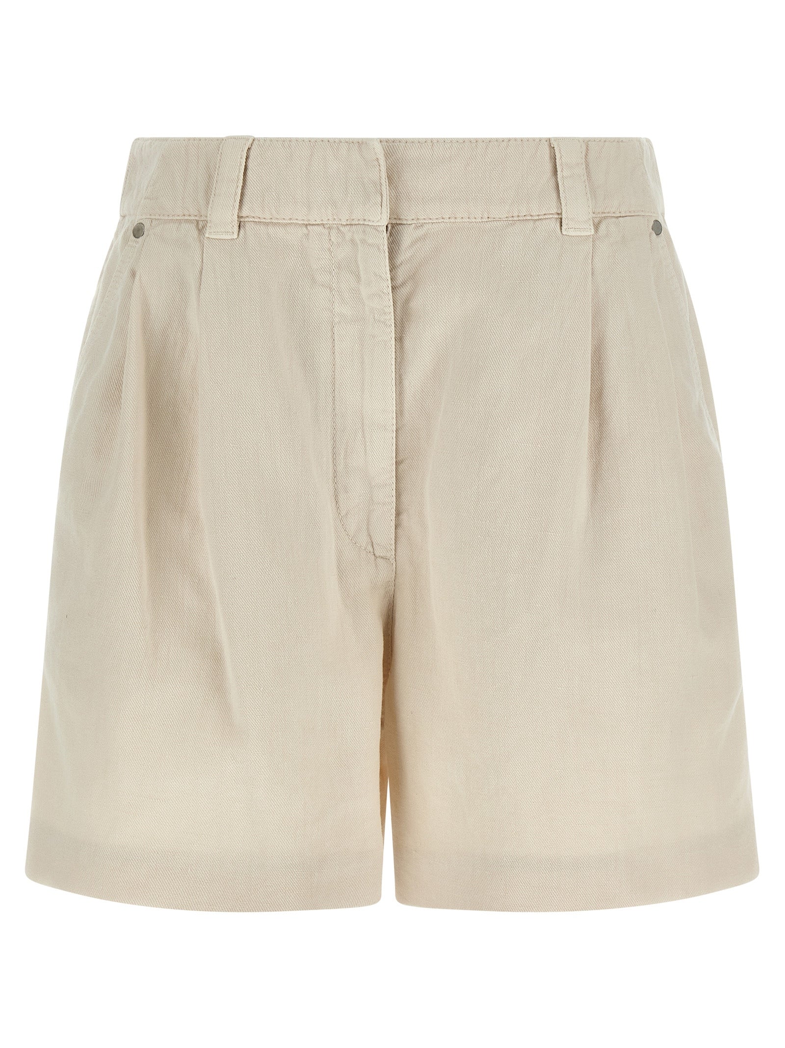 Brunello Cucinelli Beige Cotton Bermuda Shorts