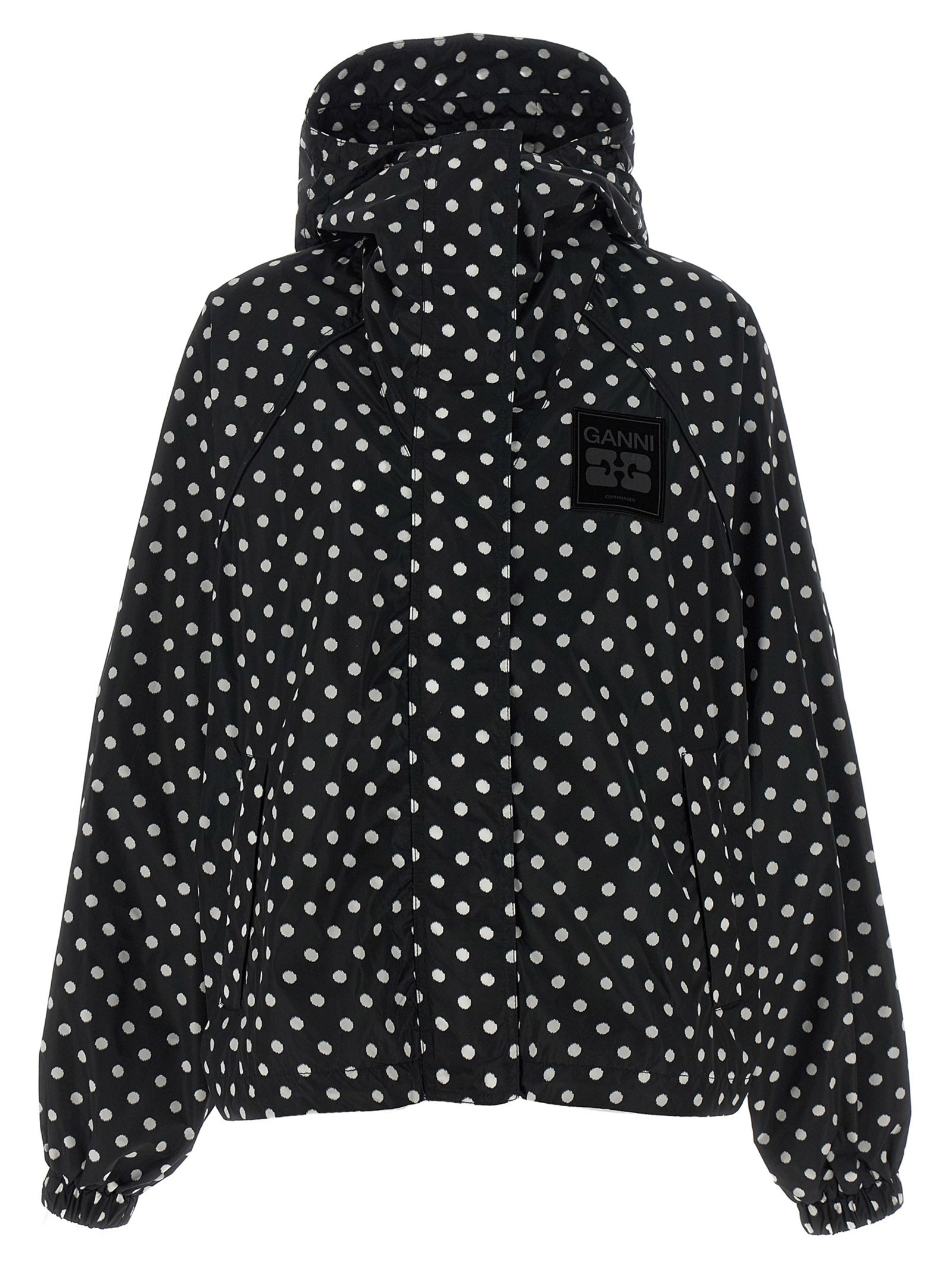 Ganni Bicolor Recycled Polyamide Shell Jacket