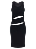 Coperni Black Organic Cotton Short Dress