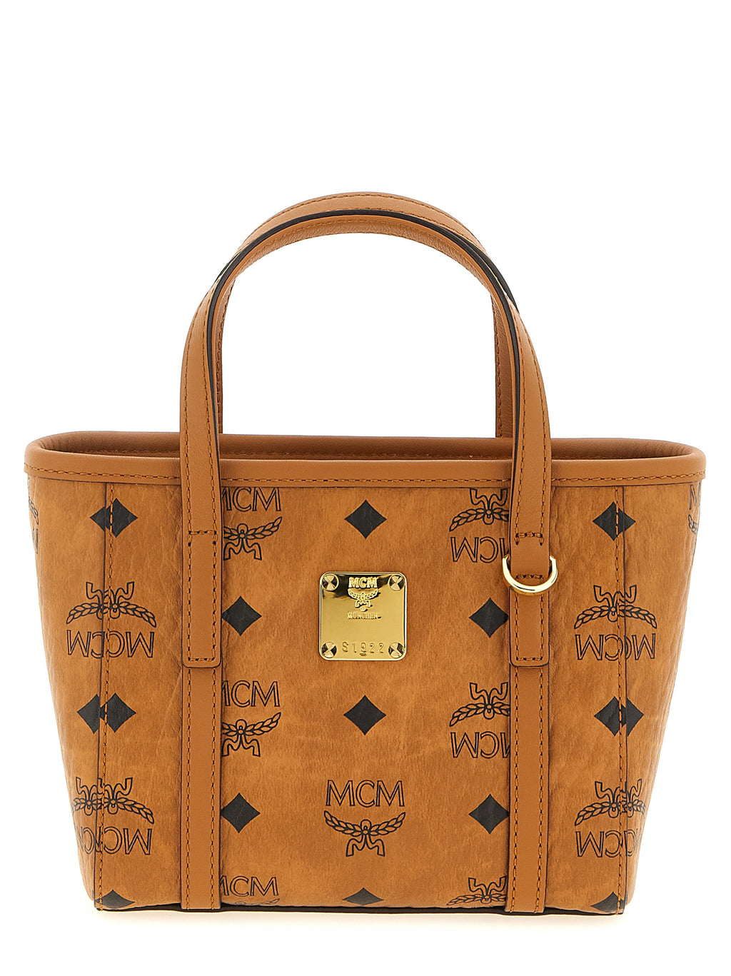 MCM Brown Polyethylene Tote Bag