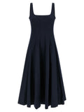Staud Blue Cotton Midi Dress
