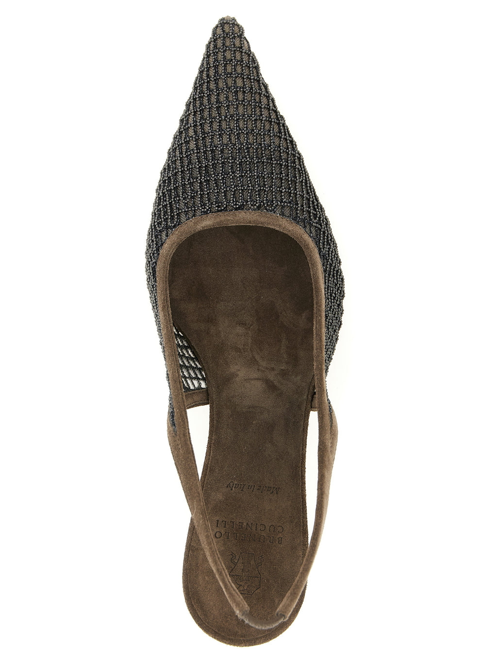 Brunello Cucinelli Brown Calfskin Mid Heel Pumps